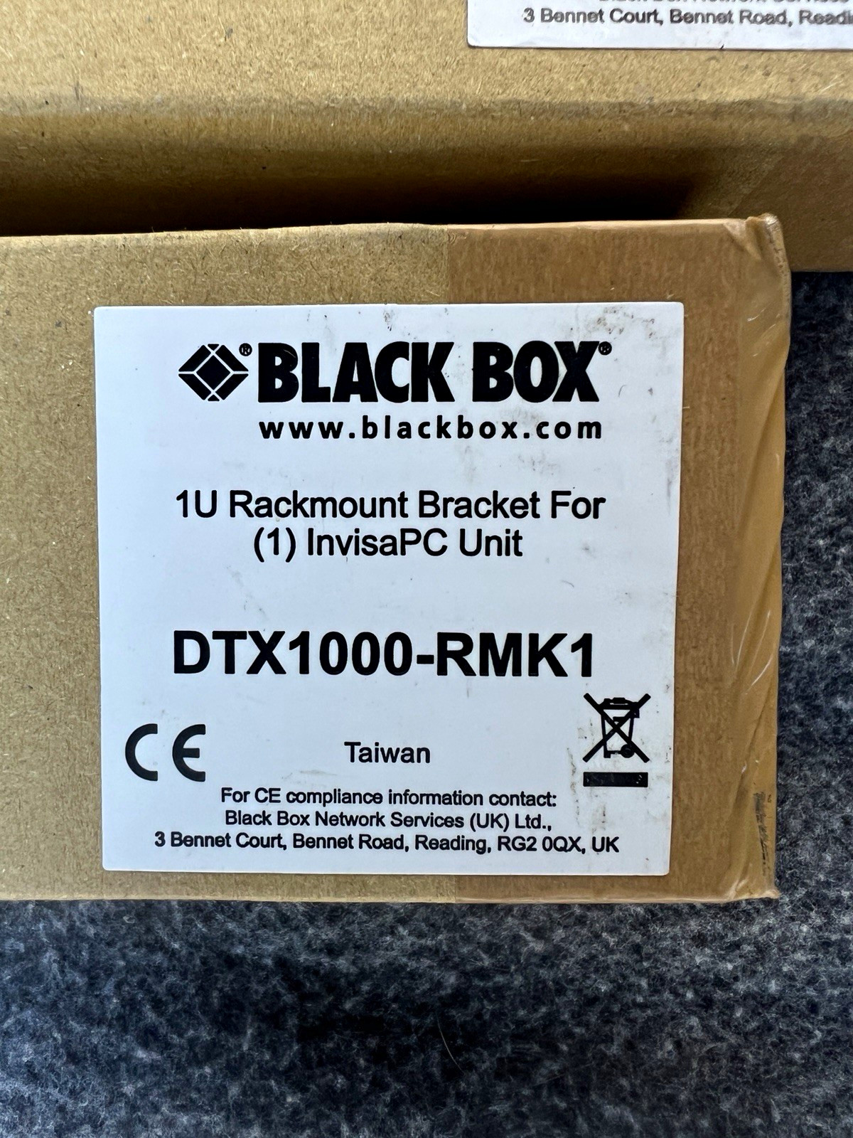 Lot of 5 Black Box DTX1000-RMK1 InvisaPC 1U Rack Mount Bracket Kits