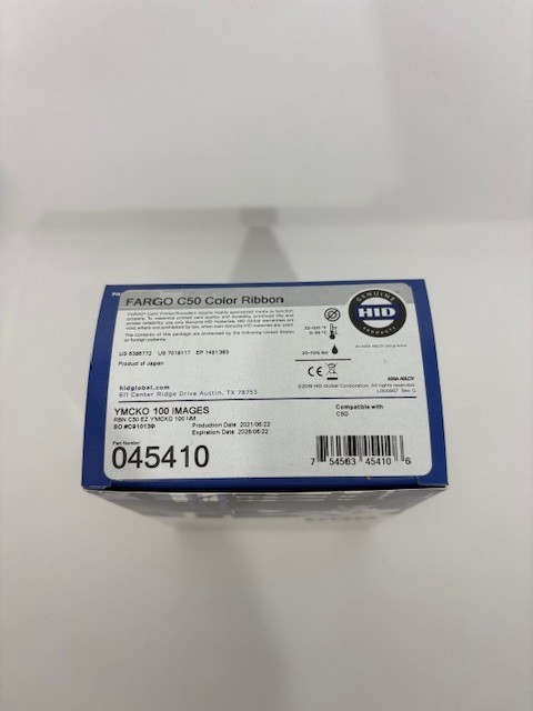 Fargo 045410, Full Color Cartridge with Resin Black