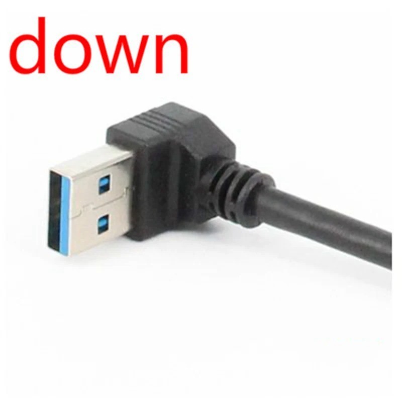 USB 3.0 Right / Left /Up/Down Angle 90 Degree Extension Cable Male To Female Ada