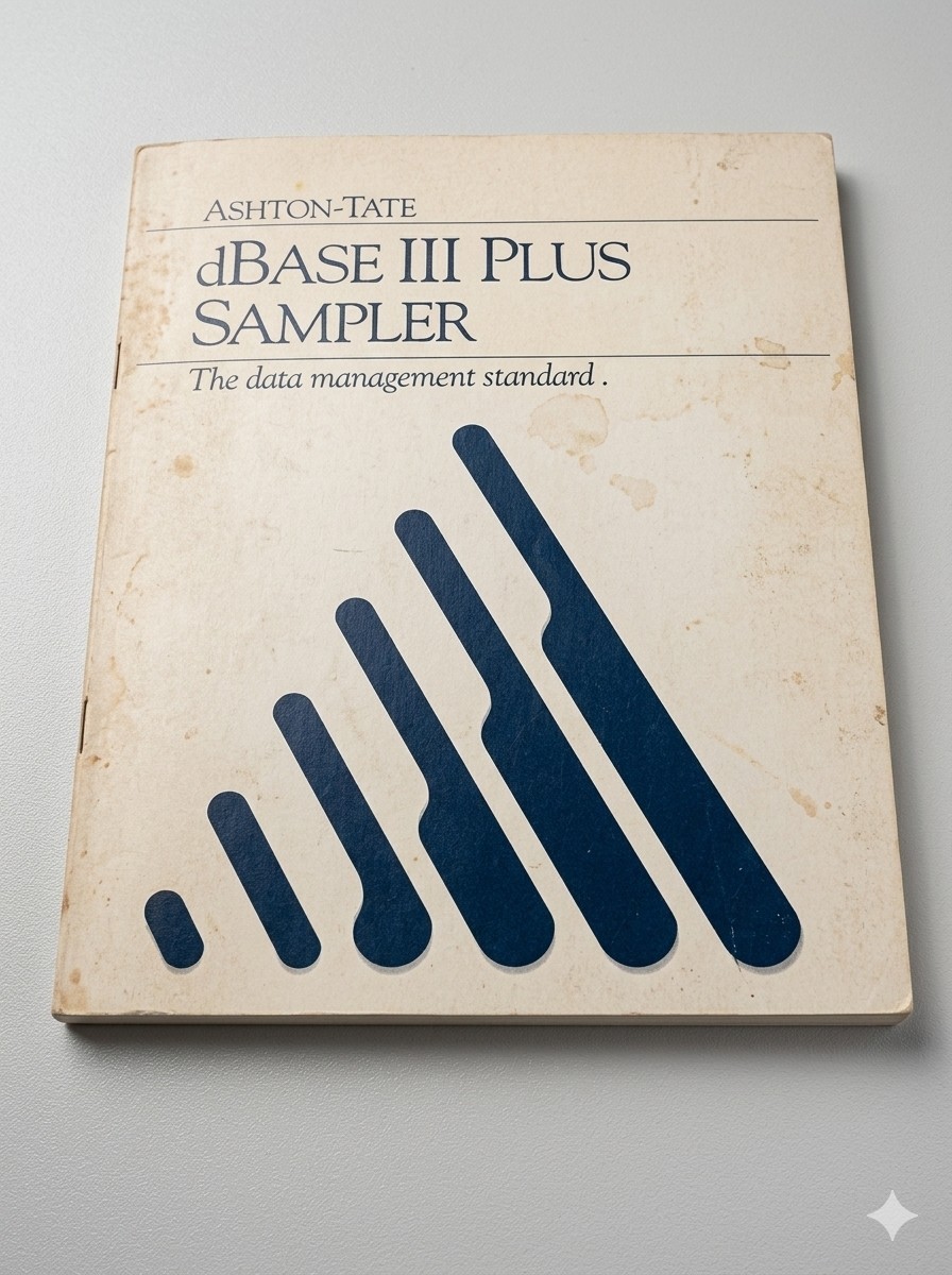 Vintage Ashton-Tate dBASE III Plus Sampler DOS 5.25 Floppy Disks IBM PC Software