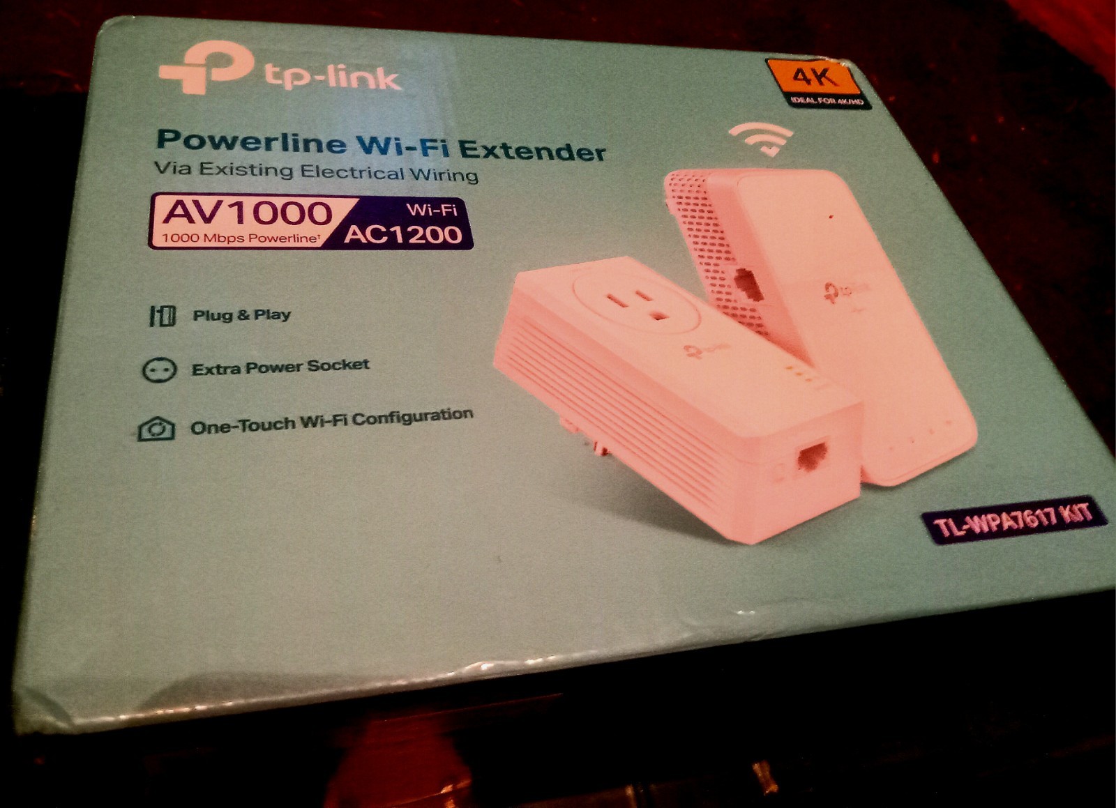 TP-Link TL-WPA7617 KIT AV1000 AC1200 Powerline WiFi Extender Adapter Kit