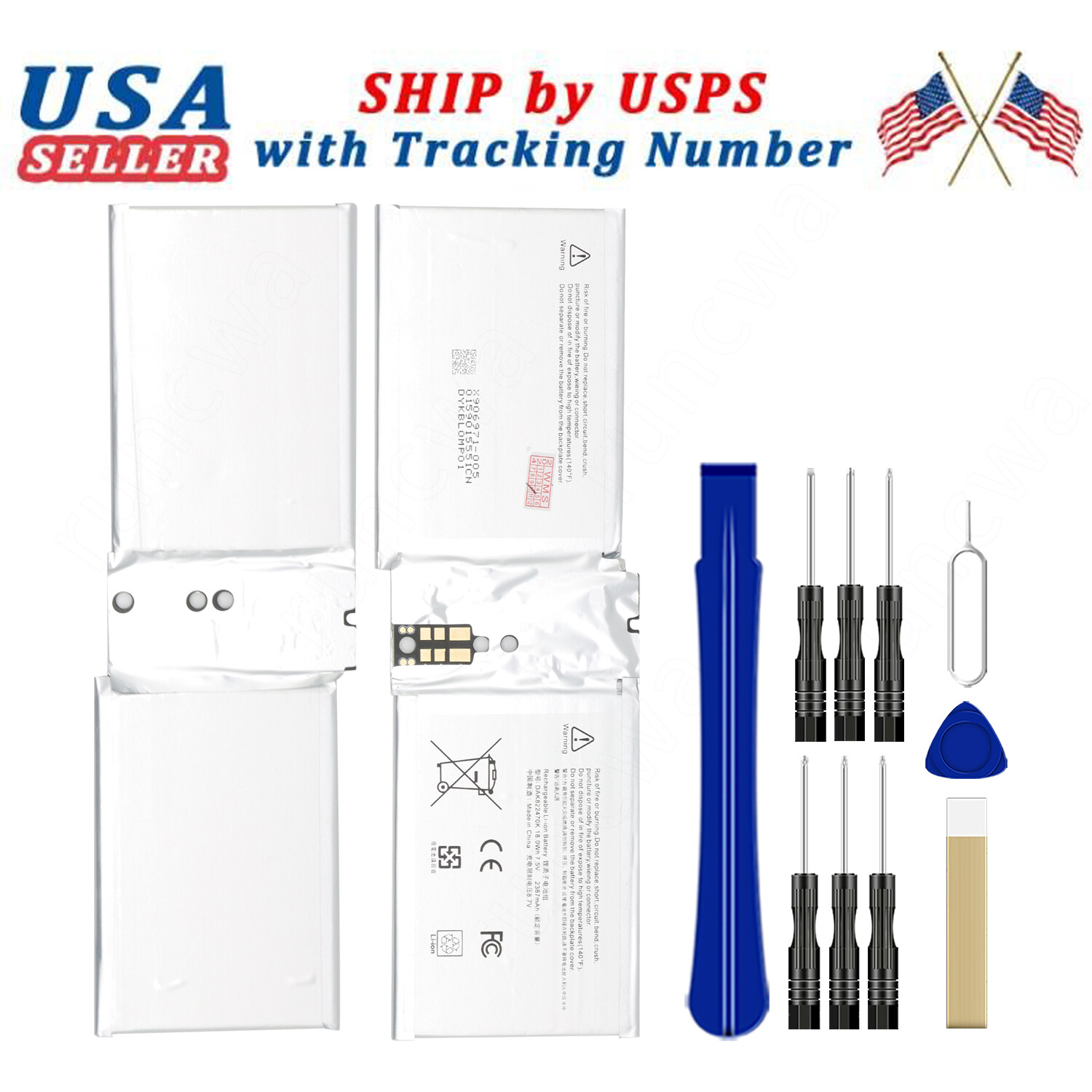 New Battery DAK822470K G3HTA020H For Microsoft Book1 1703 Tablet Screen 2387mAh