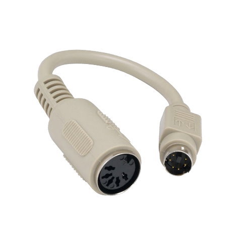 6" Mini DIN6 MDIN6 PS/2 Male to DIN5 AT Female Keyboard Adapter Converter PC Mac