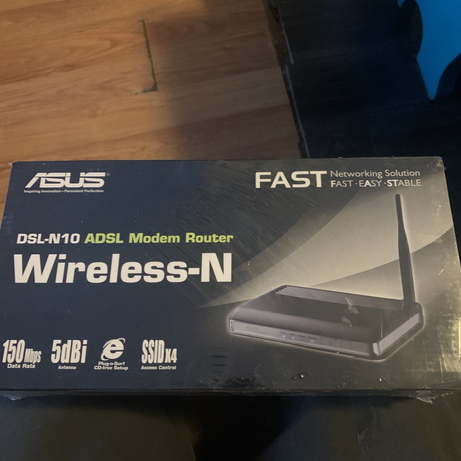 ASUS DSL-N10 Wireless-N 150 Entry Home Router: Fast Ethernet and support - New