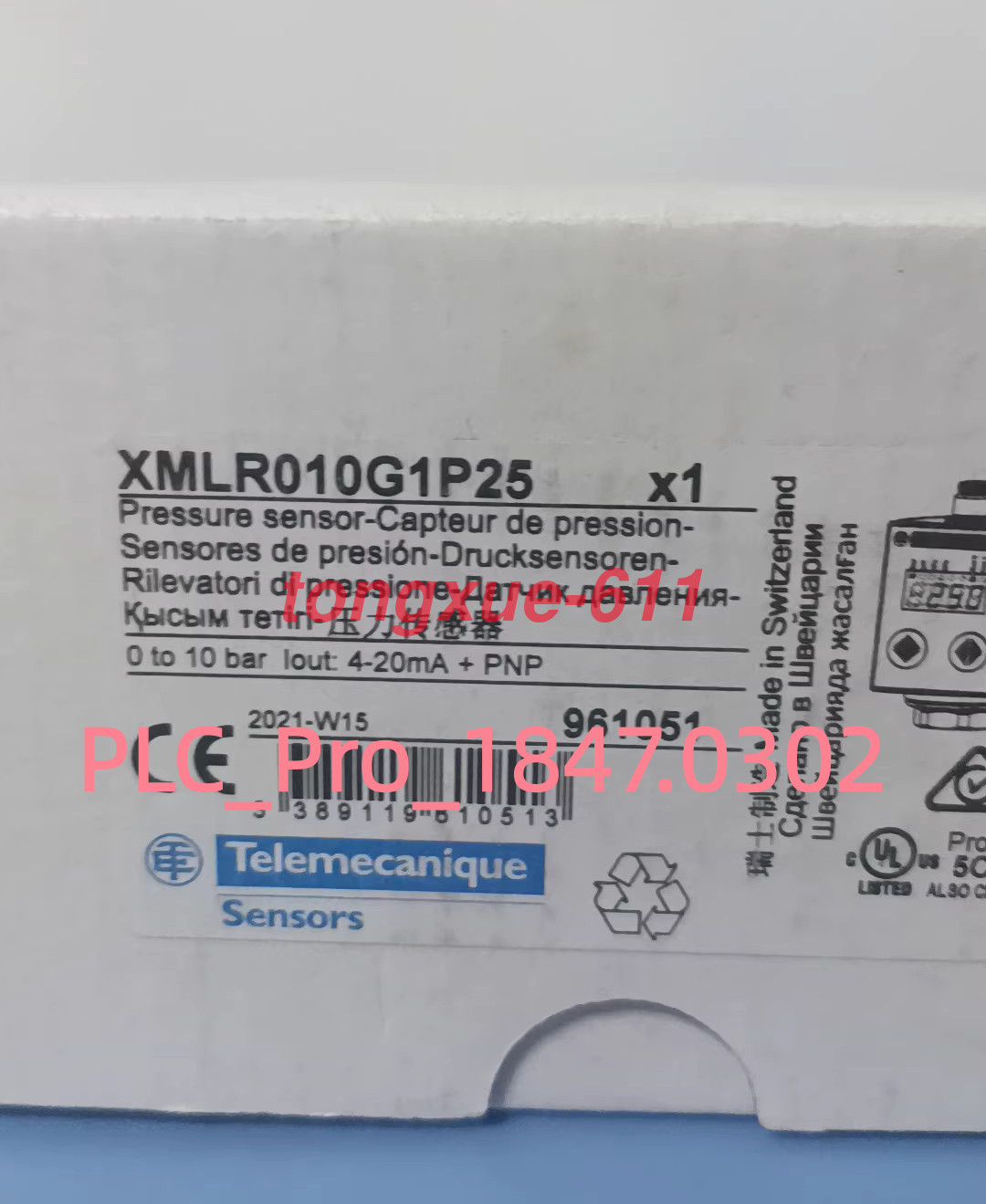 1PCS New Telemecanique XMLR010G1P25 Pressure Sensor  Via FedEx or DHL