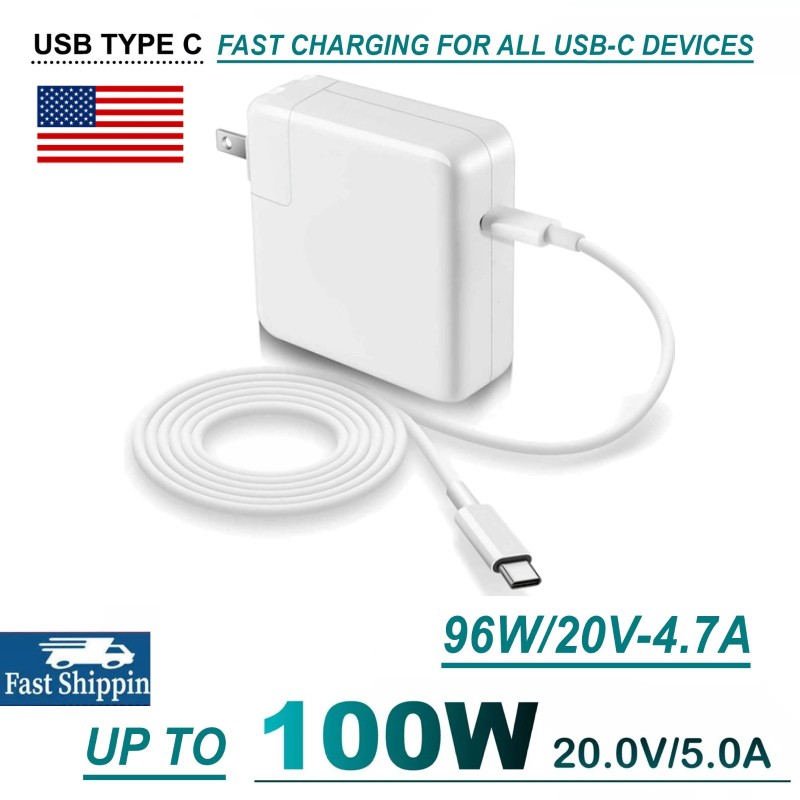 100W Universal Charger Portable USB C Laptop Adapter 96W AC Adapter Computer