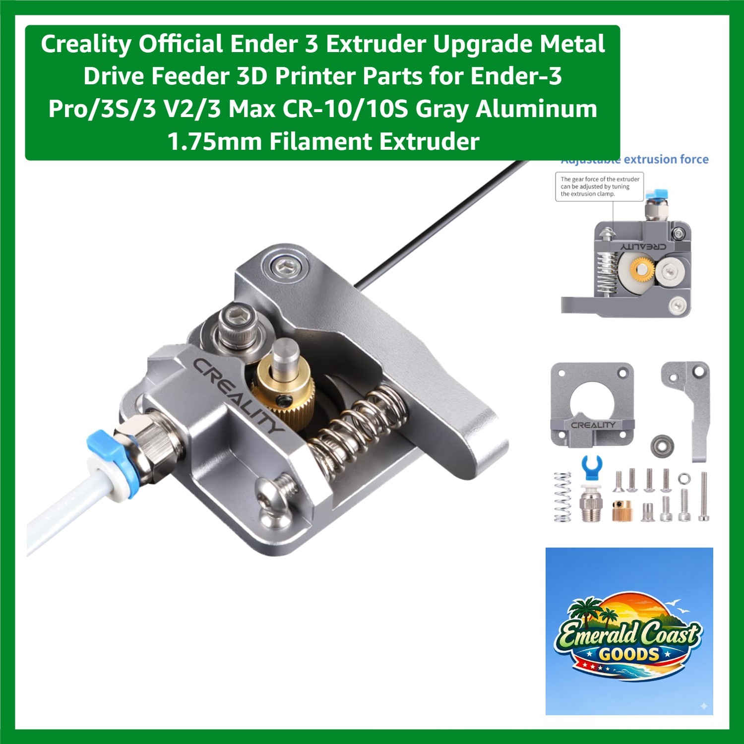 Official Ender 3 All-Metal Extruder Upgrade: Durable 1.75mm Filament Feeder