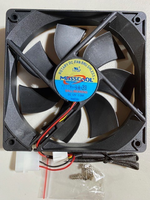MASCOOL FD12025B1L3/4 102MM BALL BEARING CASE COOLING FAN - NEW IN BOX.