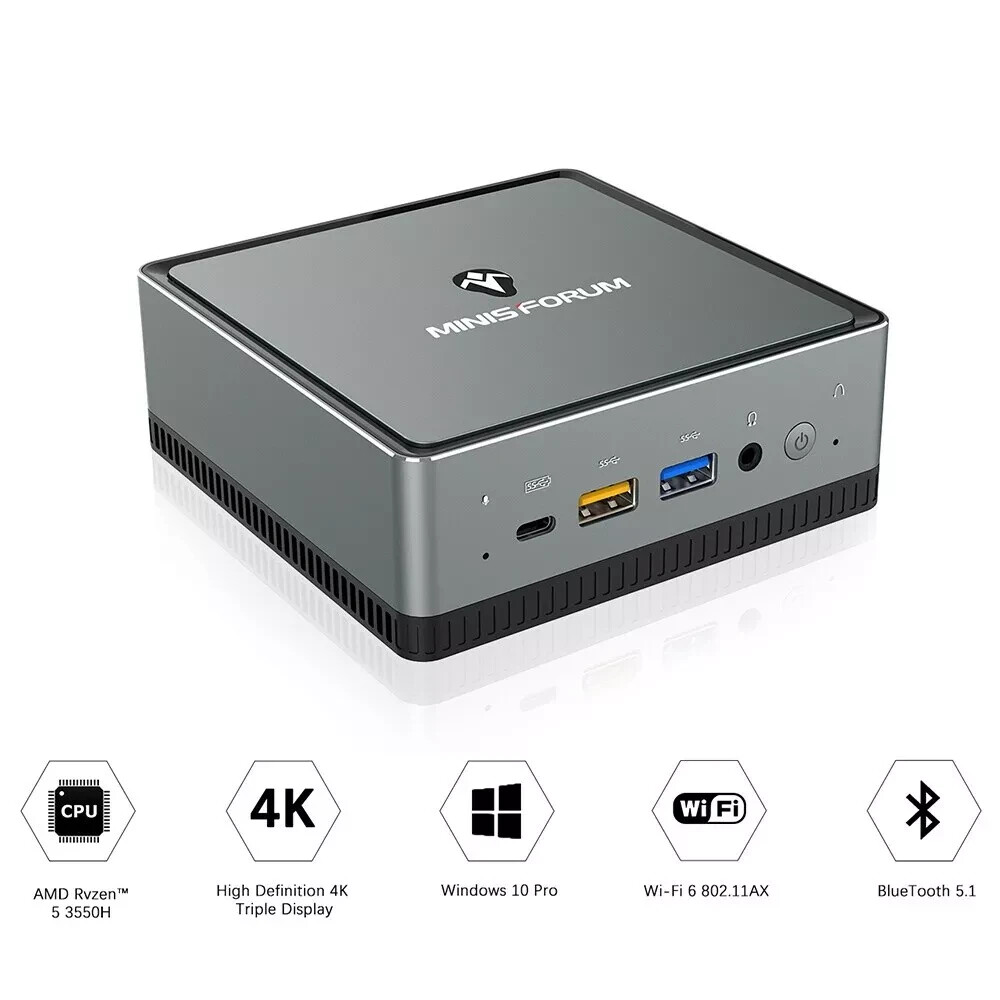 MINISFORUM DeskMini DMAF5 - Ryzen 3550H 8GB RAM 256GB NVME Windows 10
