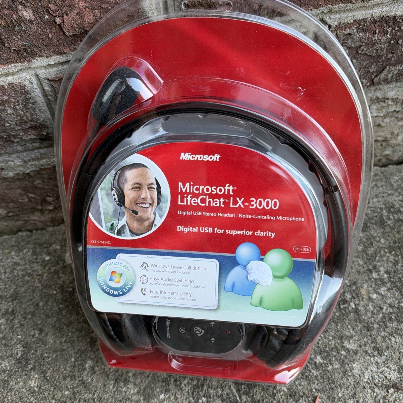 Microsoft LifeChat LX‑3000 USB Noise Canceling Headset 1084 Factory Sealed NEW