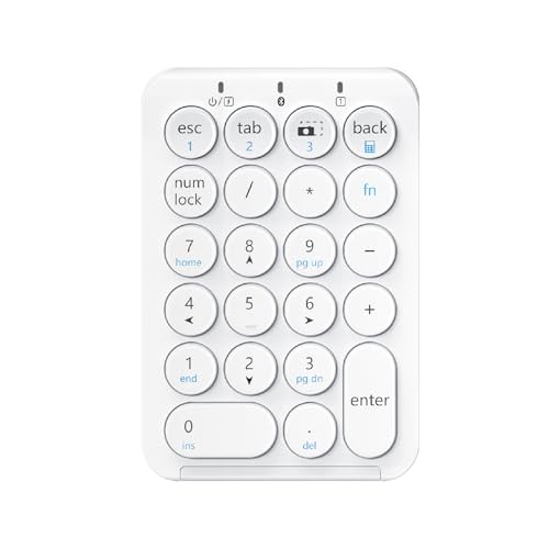 iClever Bluetooth Wireless Numeric Keypad Pairs with up to 3 Devices