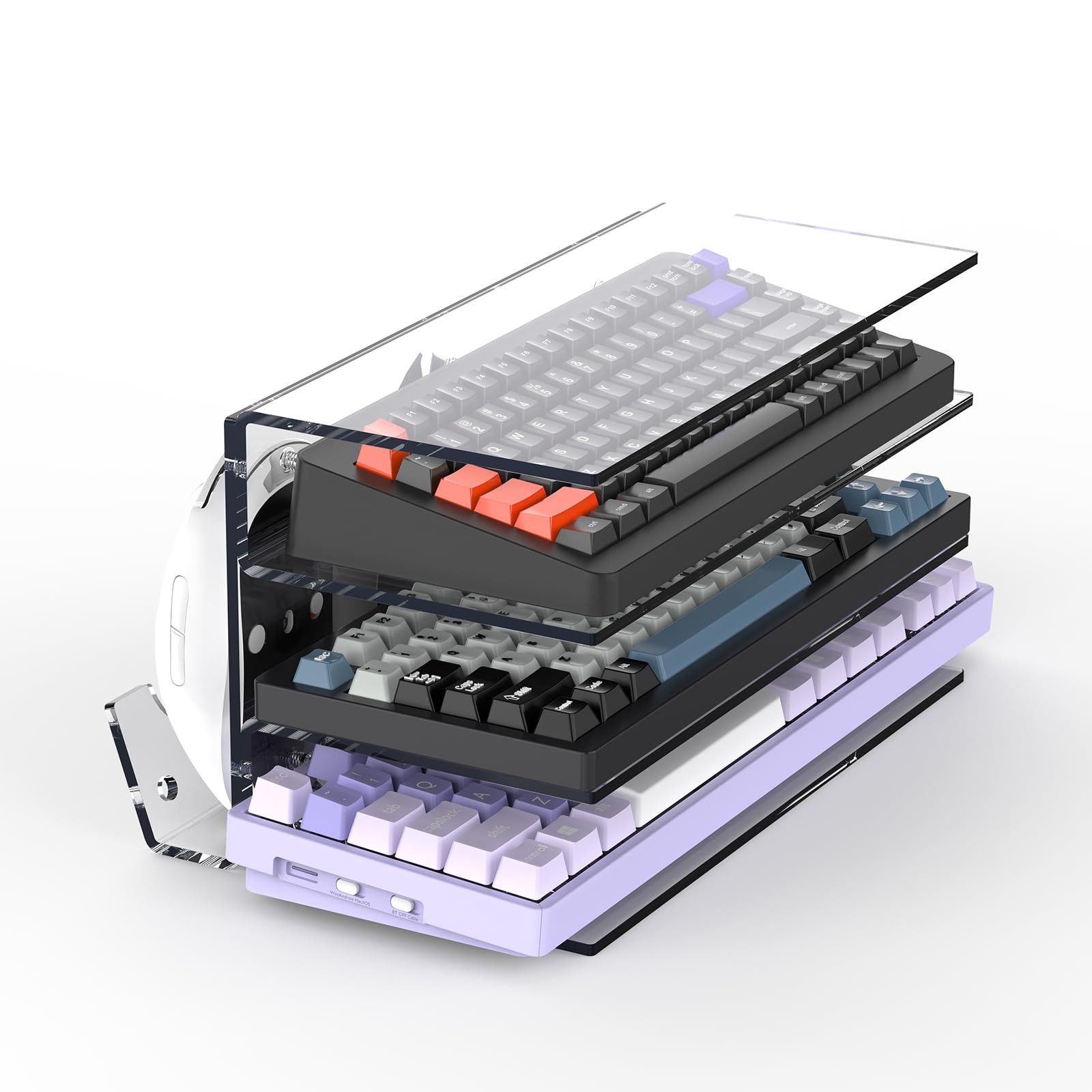 SIKAI CASE Keyboard Stand Desktop 3 Layer Acrylic Stand Gaming Keyboard And