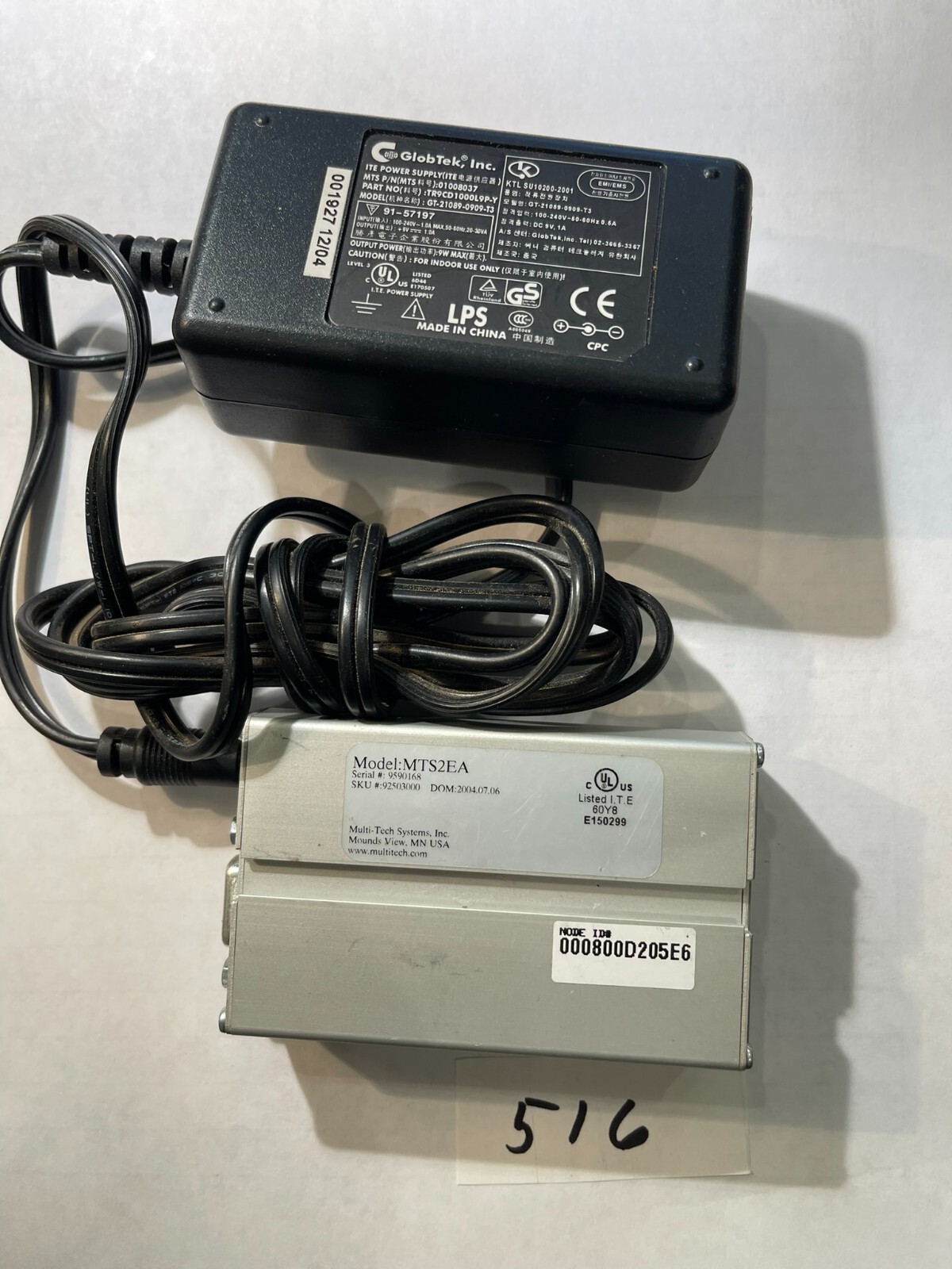 MULTI-TECH SYSTEMS INC MODEL MTS2EA SERIAL TO ETHERNET ADAPTER