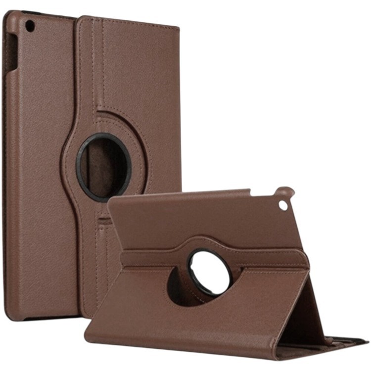 Leather Flip Rotating Portfolio Stand Case Cover BROWN for iPad 5/iPad 6 9.7"