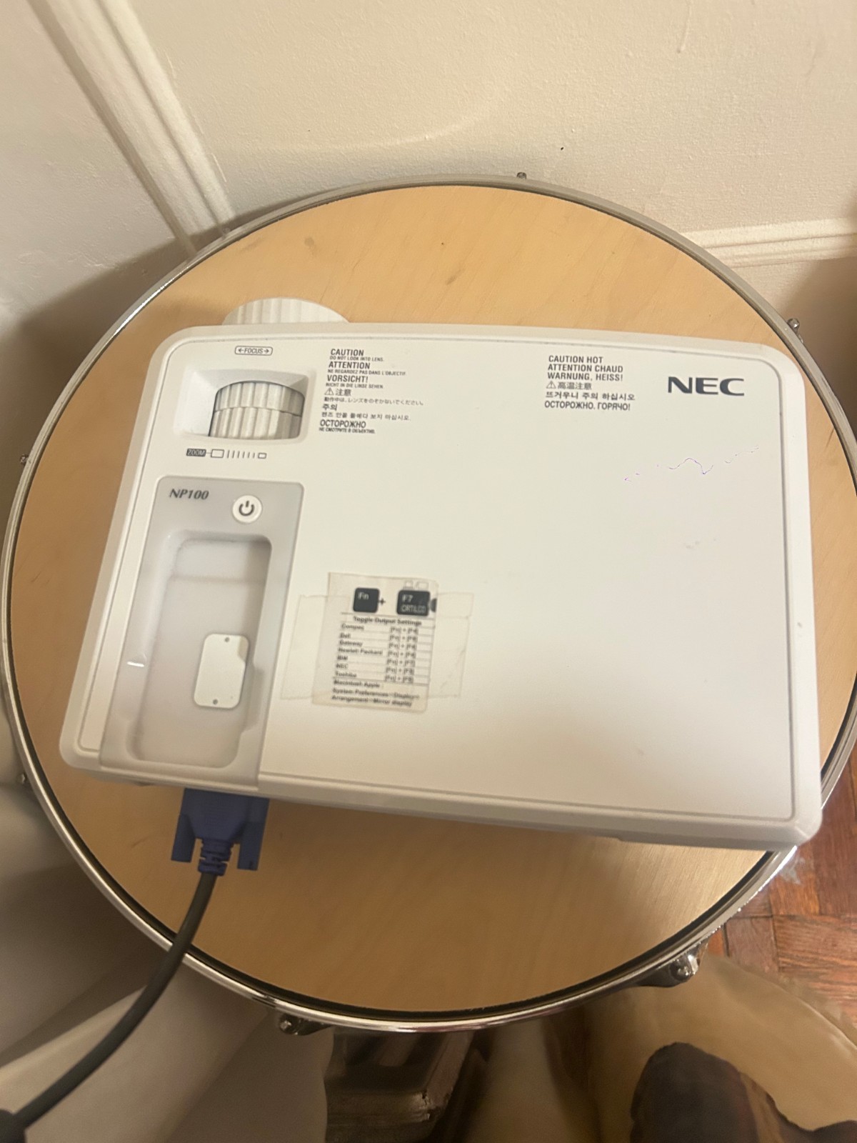 EPSON NEC NP100 DLP Projector with USB-C Adapter, VGA Cable, Power Cord