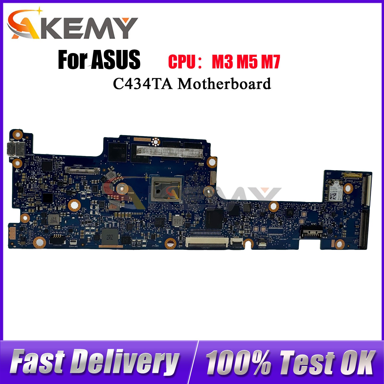 C434TA Laptop Motherboard For ASUS Chromebook C434T Mainboard W/ I3 I5 I7 CPU