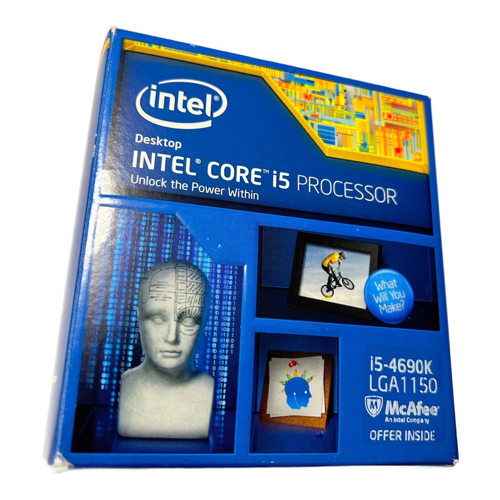 Intel Core i5-4690K 3.5GHz LGA1150 CPU Box Unused Stock Cooler