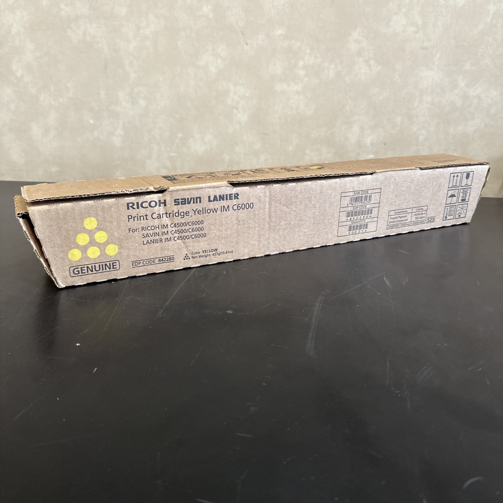 OEM Ricoh Savin Lanier 842280 Yellow Printer Cartridge IM C6000 C4500 Toner