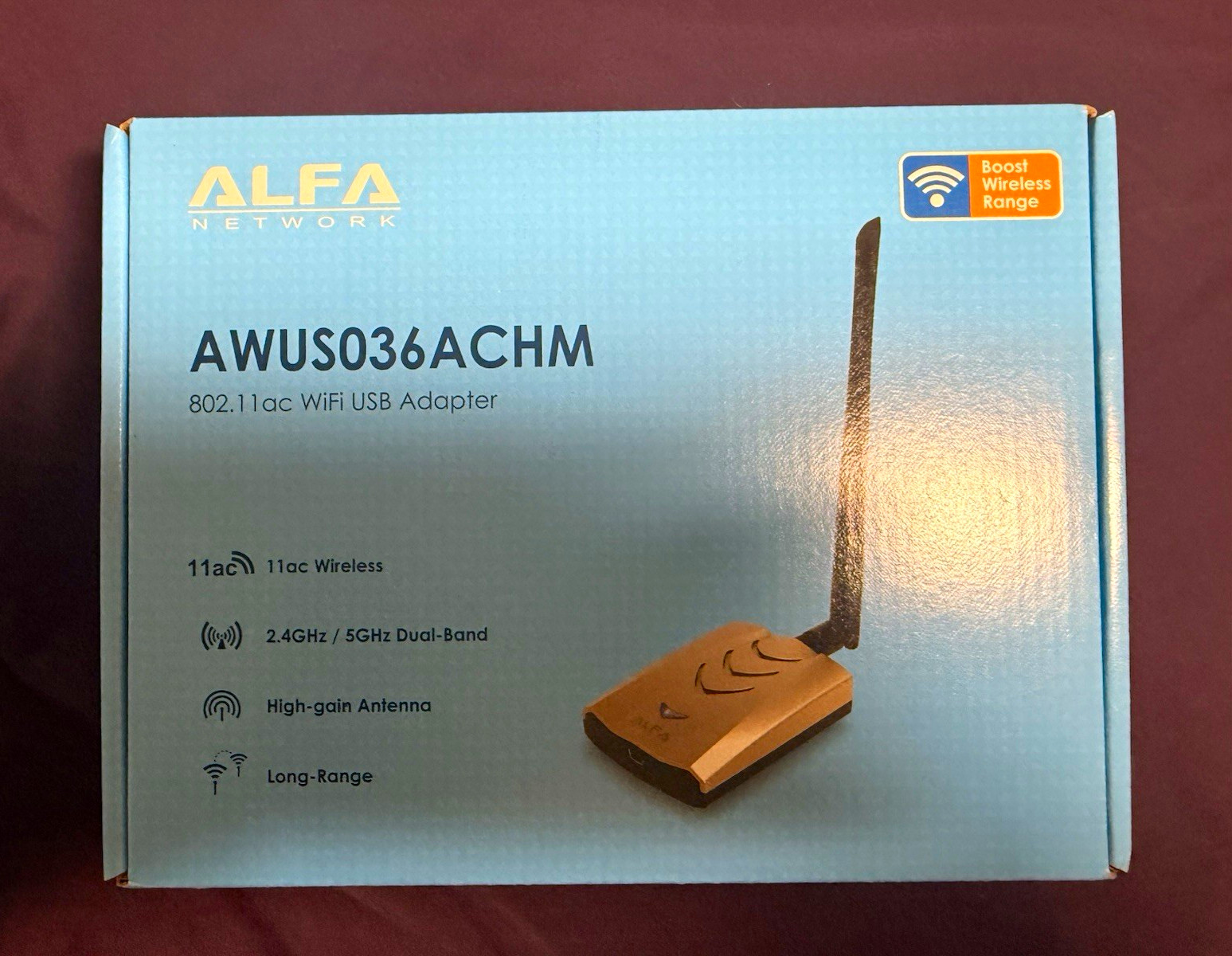 ALFA Network AWUS036ACHM 802.11ac Dual-Band USB WiFi Adapter 433 Mbps