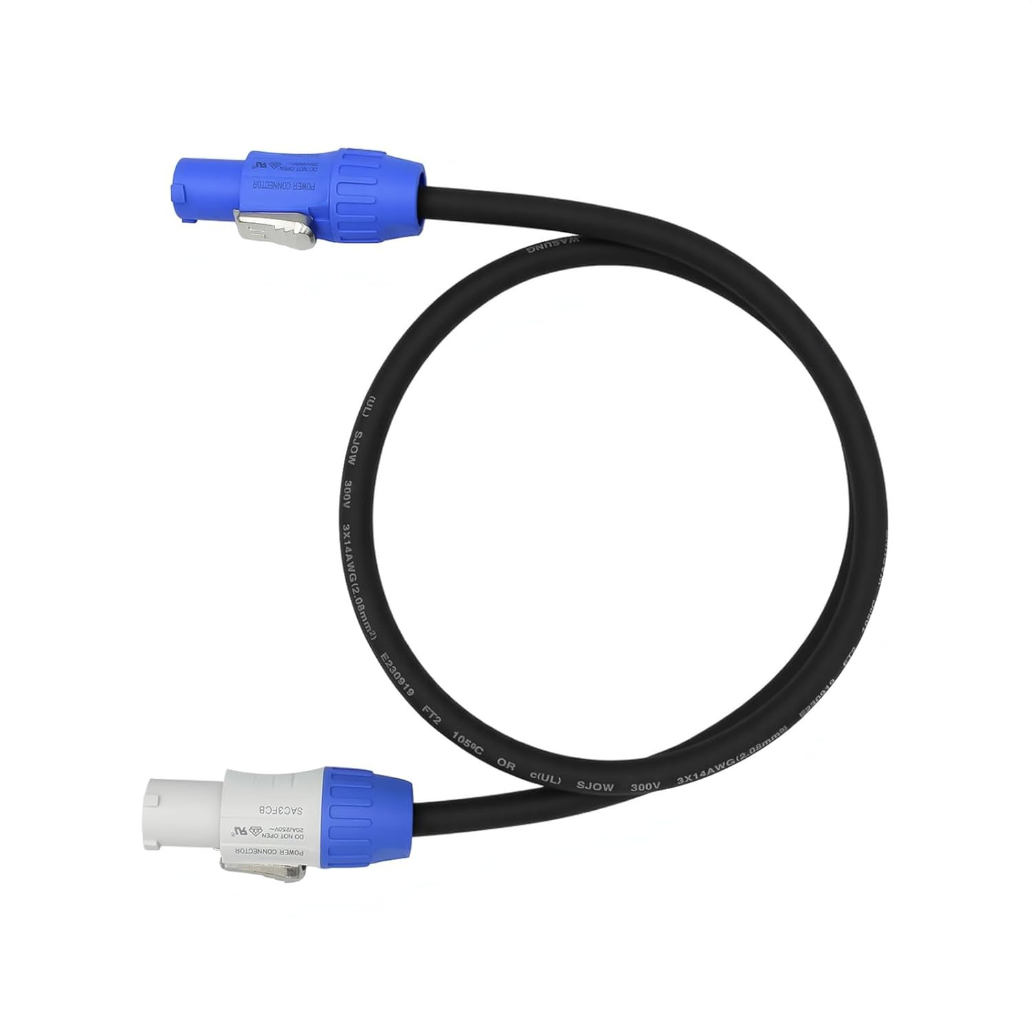 Toronce SAC3FCA to SAC3FCB Hand-Built Powercon AC 14 AWG Power for LED Screen Be