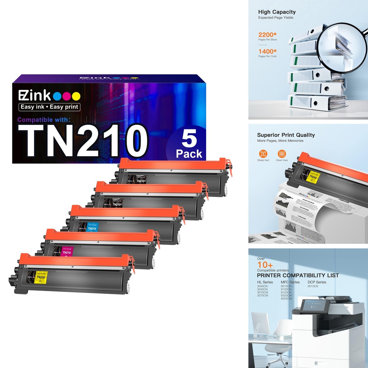 E-Z Ink TN210 Toner Compatible Replacement for Brother HL-3040CN HL-3070CW