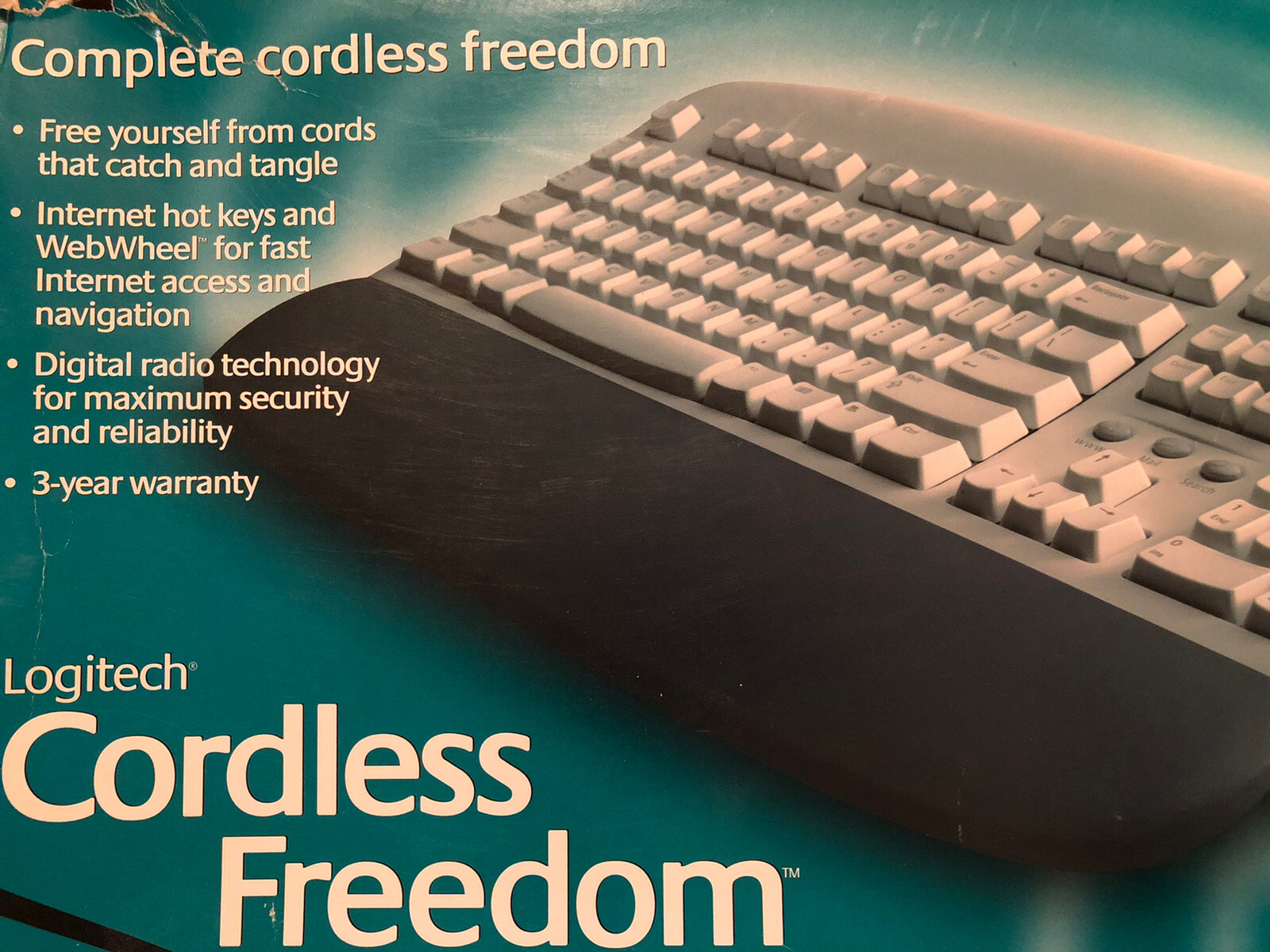 Logitech Cordless Freedom Keyboard Wheel Mouse Receiver User Guide NIB