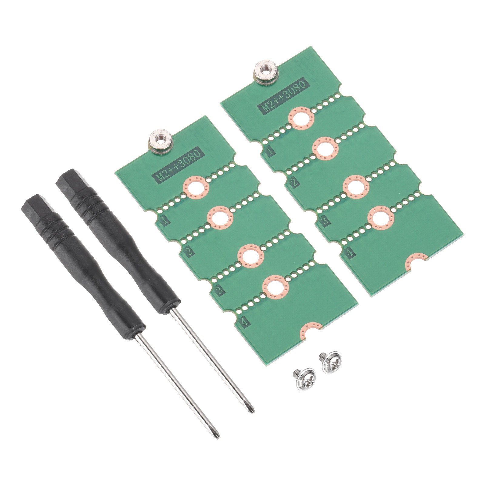 2 Pcs Green M2+ M.2 NGFF/NVME Length Extend Adapter