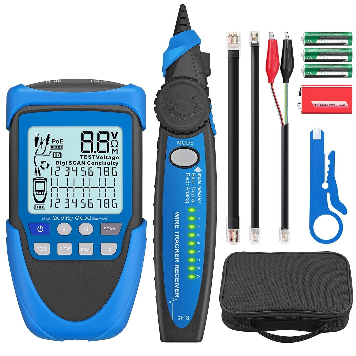 Network Cable Tester Poe Cable Tester For Cat5 Cat5e Cat 6 Cat 7 Cat 8 Rj45 Mult
