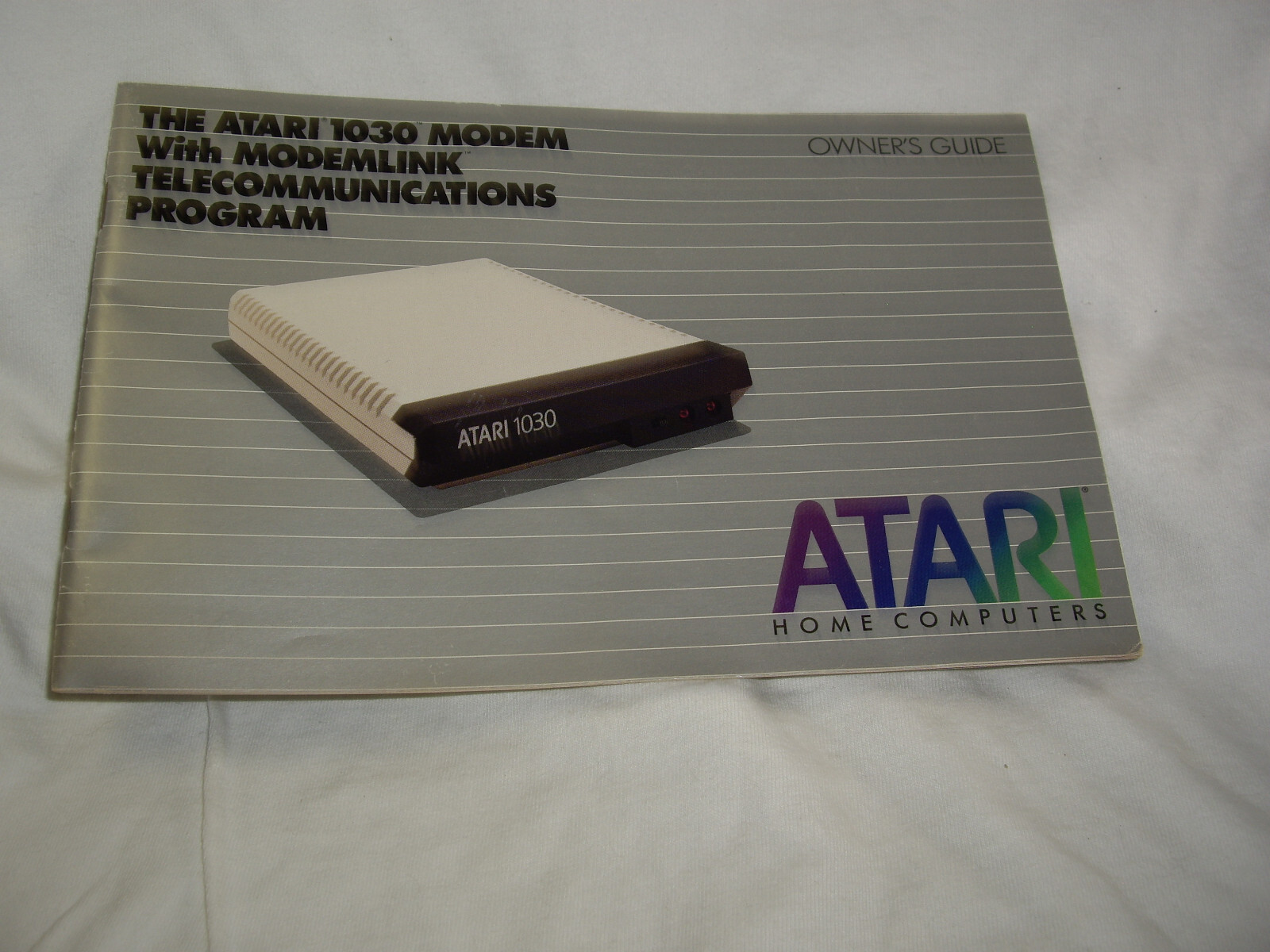 Vintage VTG 1983 Atari 1030 Modem Owner’s Guide Manual C061798 Rev. A