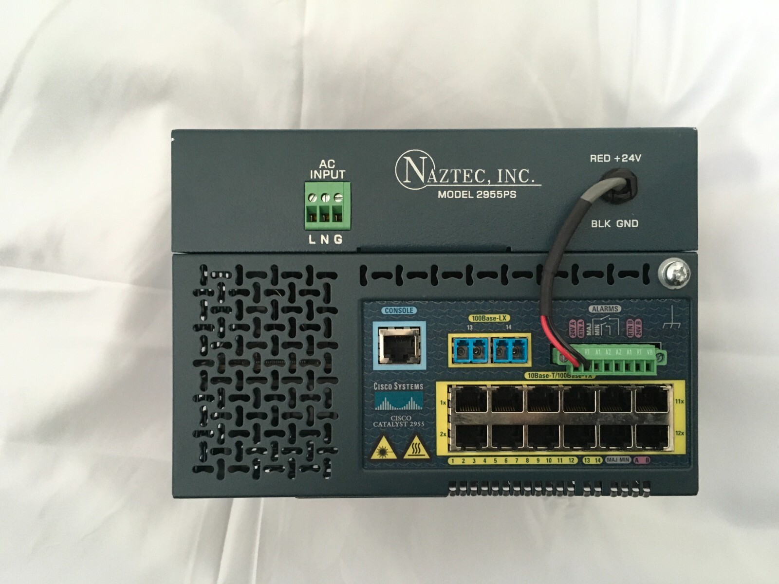 CISCO CATALYST 2955, HIGH SPEED 12 PORTS ETERNET WITH NAZTEC POWER SUPPLY 2955PS