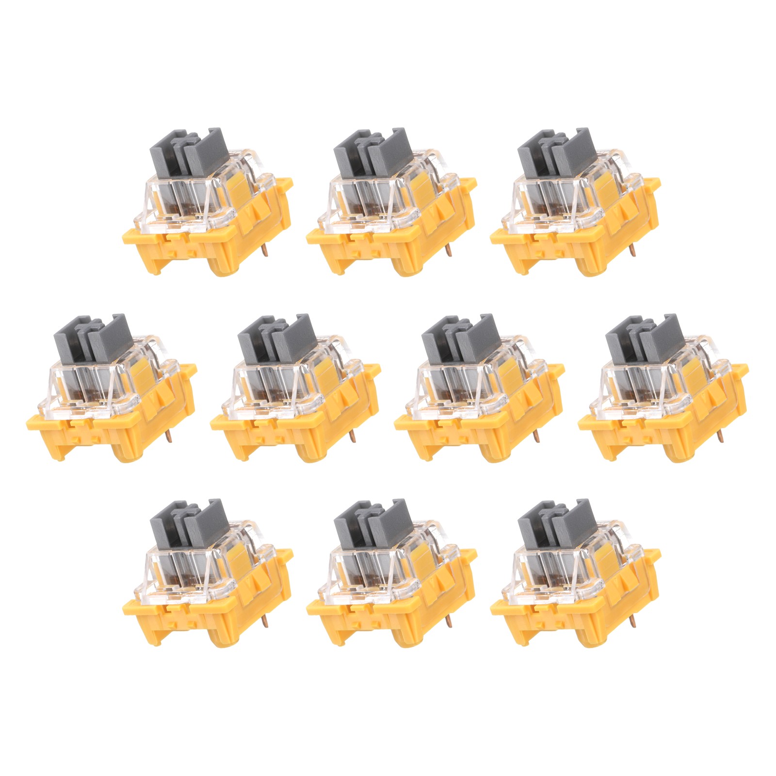 10pcs Silver Keyboard Switches 3-Pin 45gf Linear Keyboard Switch Replacement