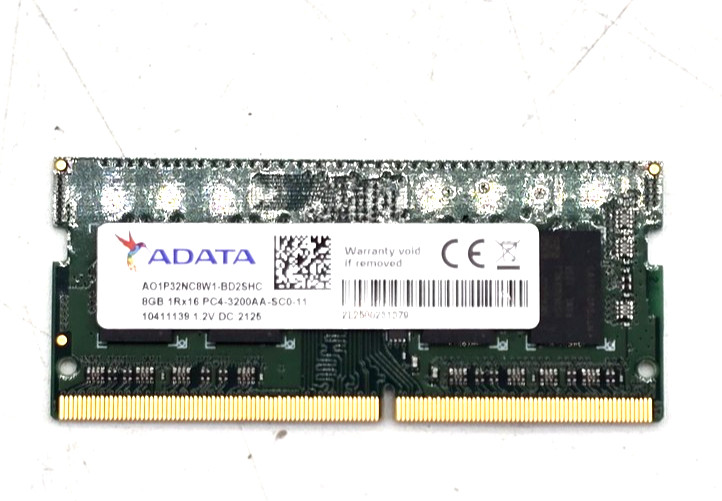 ADATA 8GB DDR4 3200MHz PC4-3200AA SODIMM Laptop Memory AO1P32NC8W1-BD2SHC