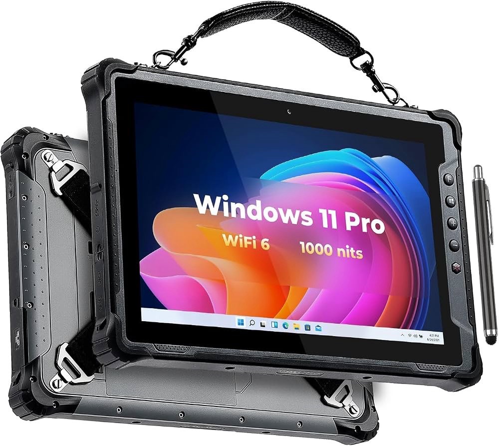 MUNBYN IRT12 Rugged Windows 11 Pro Tablet 10.1” N100 8GB 128GB 4G LTE GPS