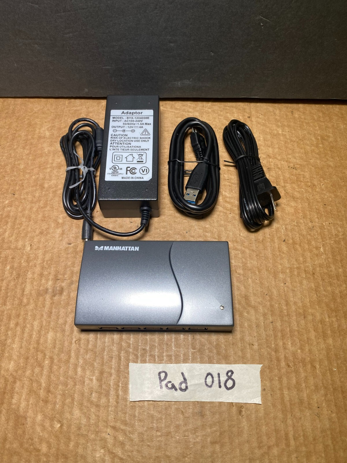 MANHATTAN Desktop Hi-Speed 2.0 USB Hub Works Ships Fast
