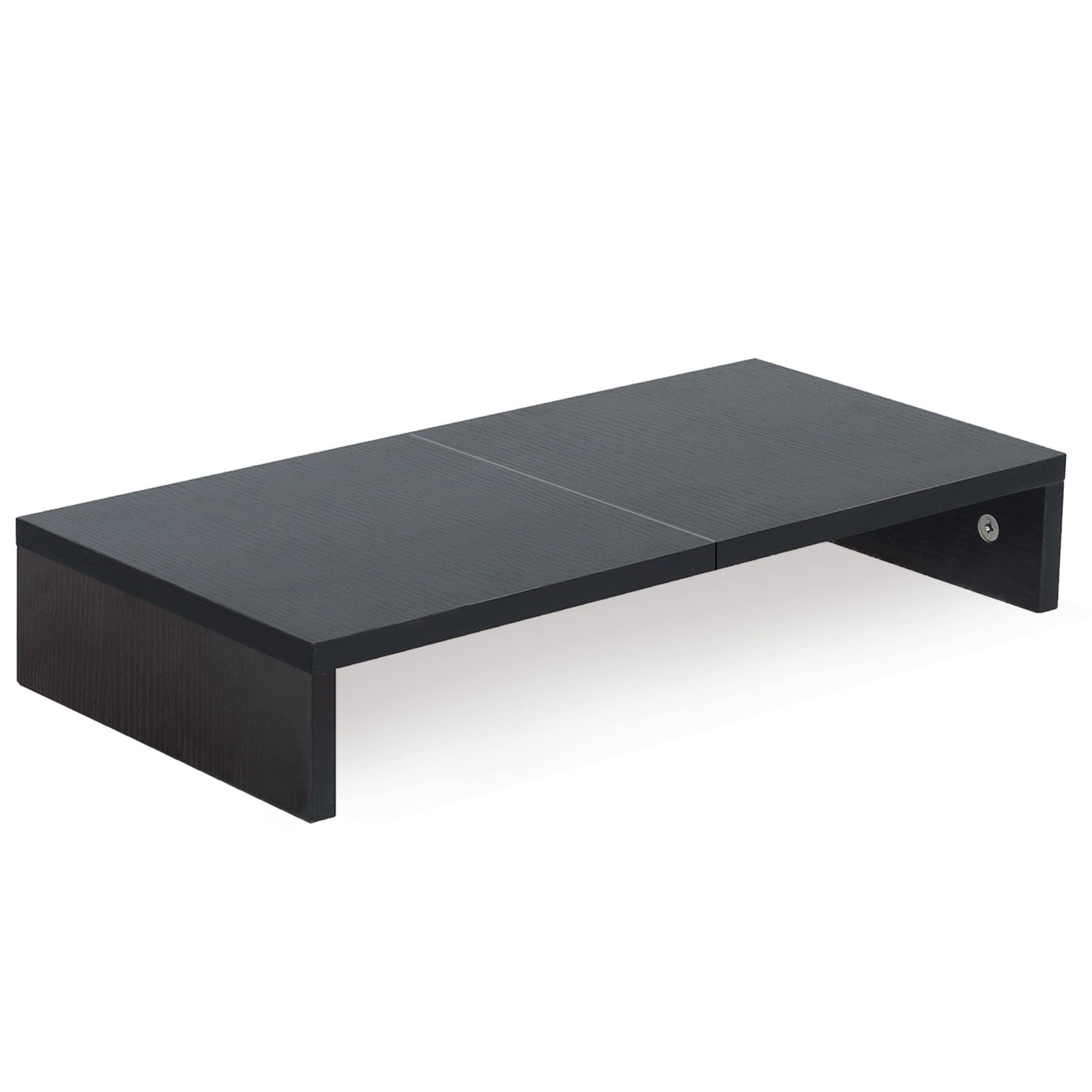 TEAMIX 20 Inch Monitor Stand Riser for Desk, Wood Computer Stand, Black