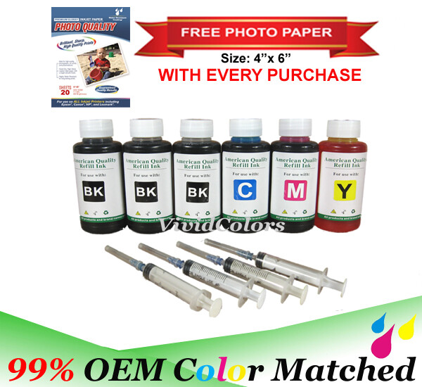 VC Standard Bulk 600 ml Refill Ink kit bottle for ALL Brother Inkjet Printers