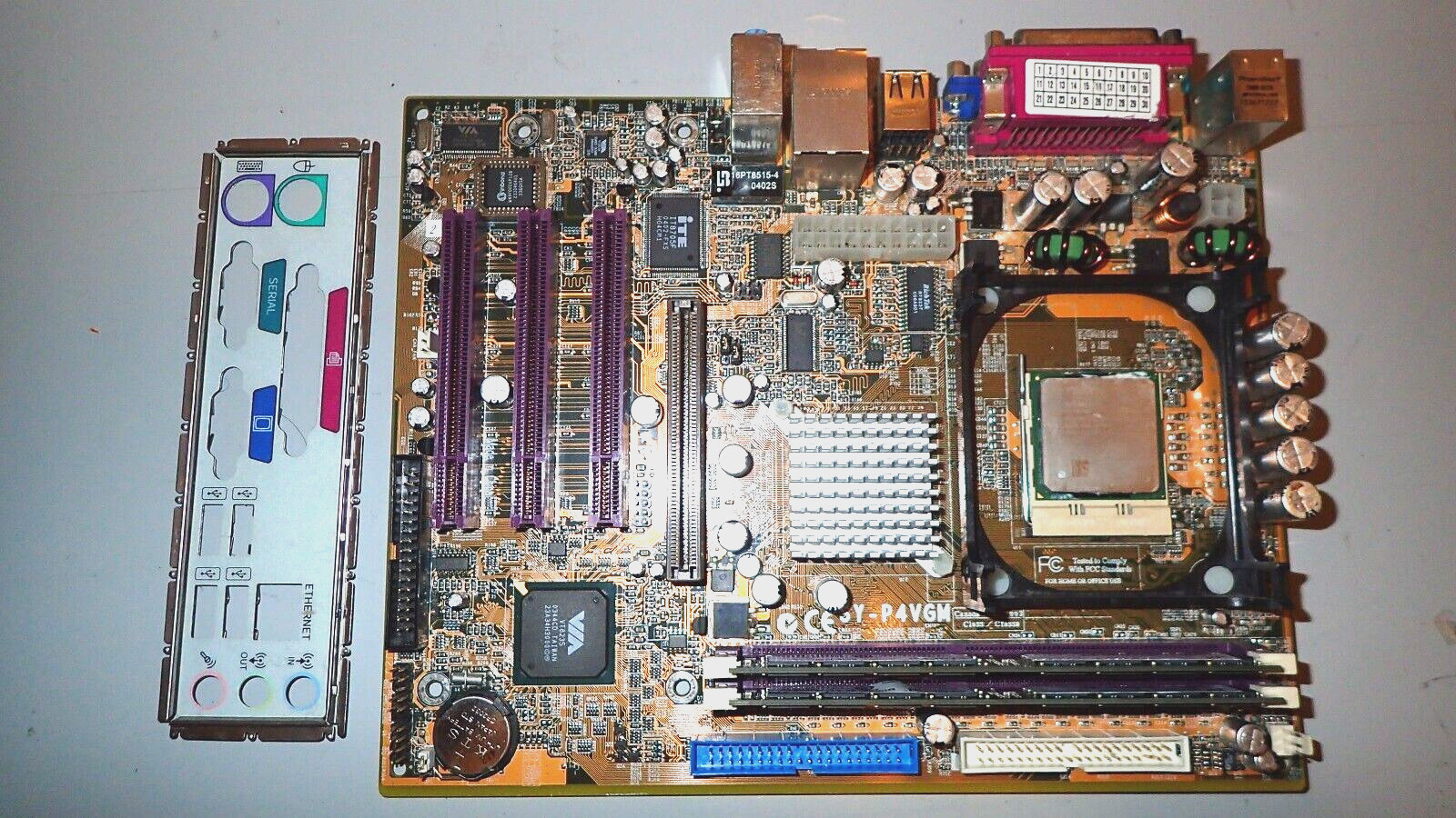 Soyo ATX Motherboard SY-P4VGM Intel Socket 478 Pentium 4 w/ CPU+ Memory