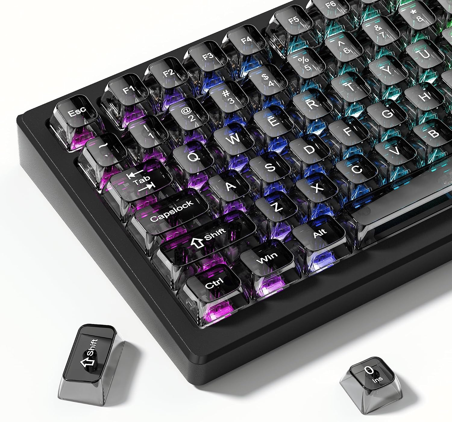 Dagaladoo Clear Keycaps Set,Translucent Keyboard Keycaps,Jelly Key Caps
