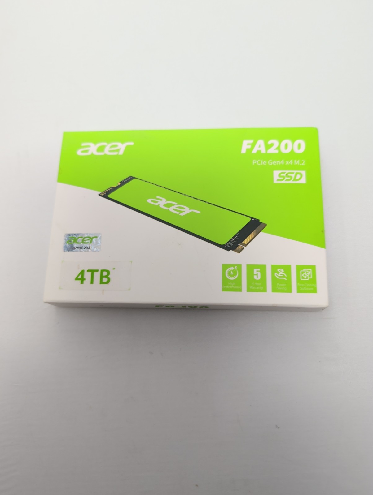 Acer FA200 NVMe Gen4 SSD 4TB, PCIe 4.0, M.2 2280, Read Speeds Up to 7200MB/s