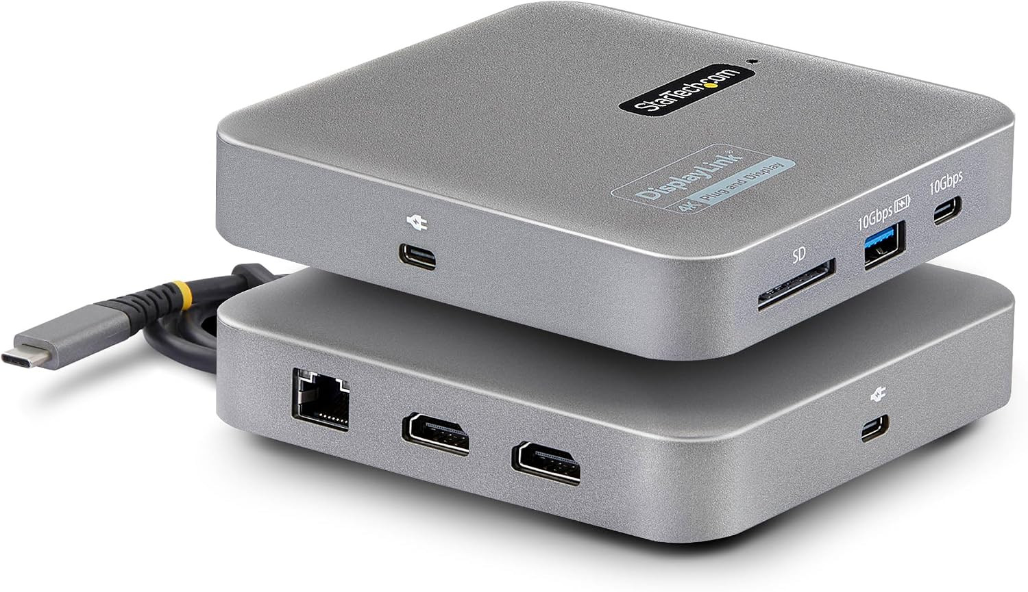 Startech 7-In-1 USB-C Displaylink Dual 4K 60Hz HDMI Docking Station, 100W