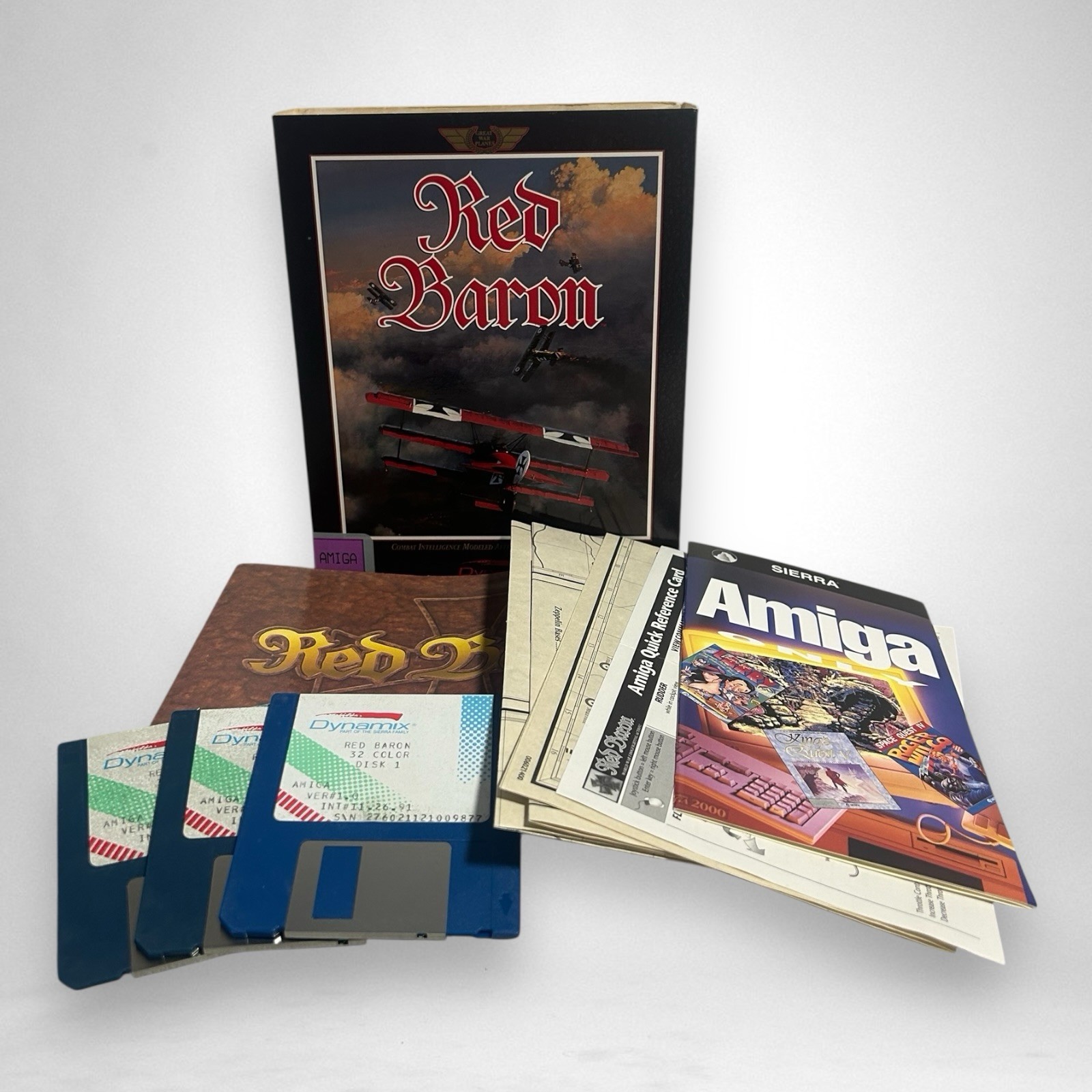 RED BARON Dynamix Vintage Game Commodore Amiga CIB