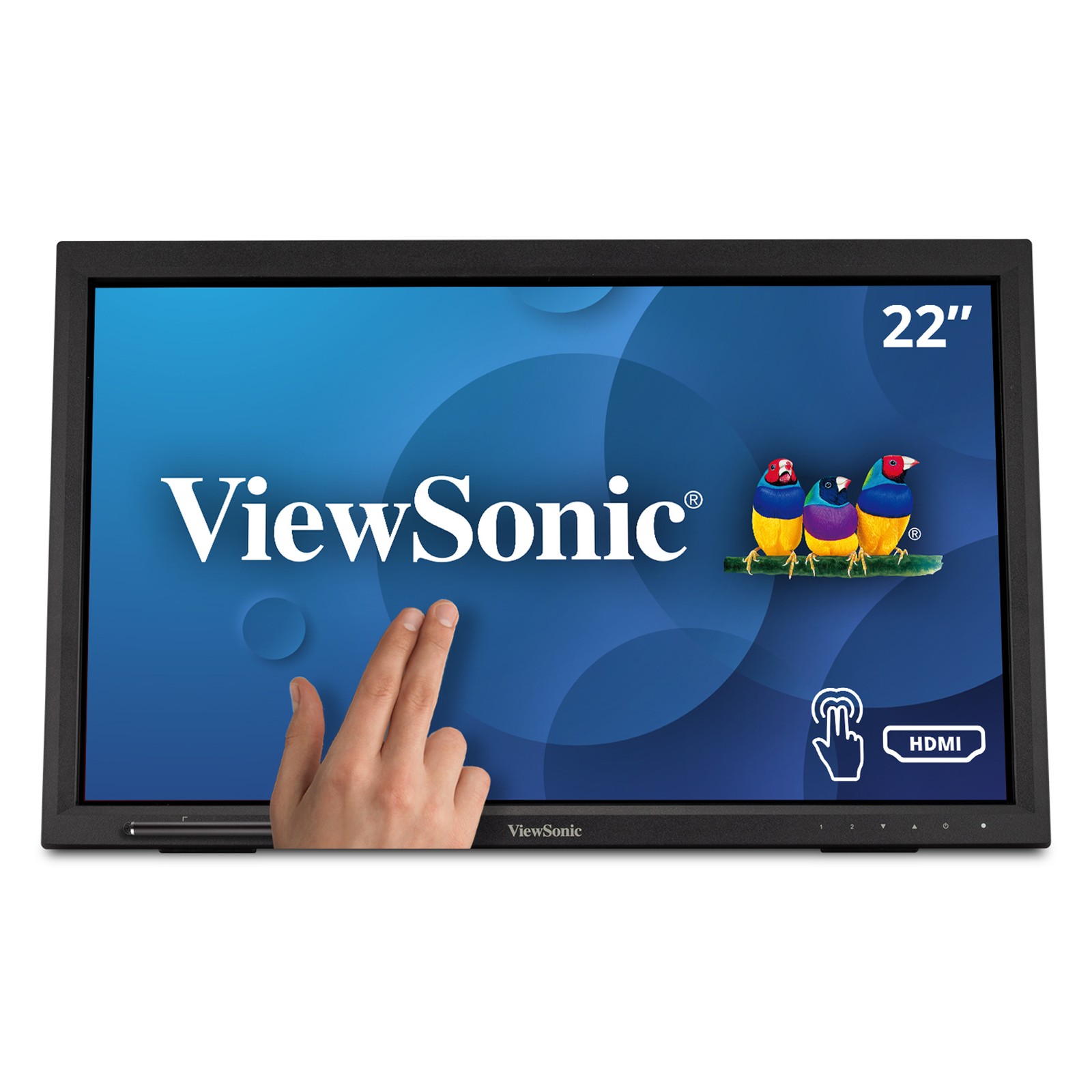 ViewSonic 1080p 10-Point Multi IR Touch Monitor  TD2223 22", HDMI, VGA, and DVI