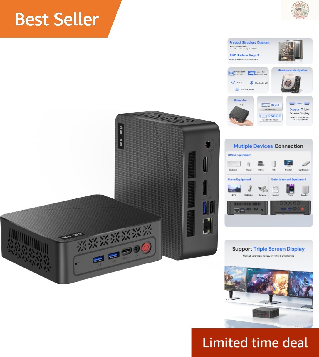 High-Performance Mini PC with Silent Heat Dissipation for Everyday Use
