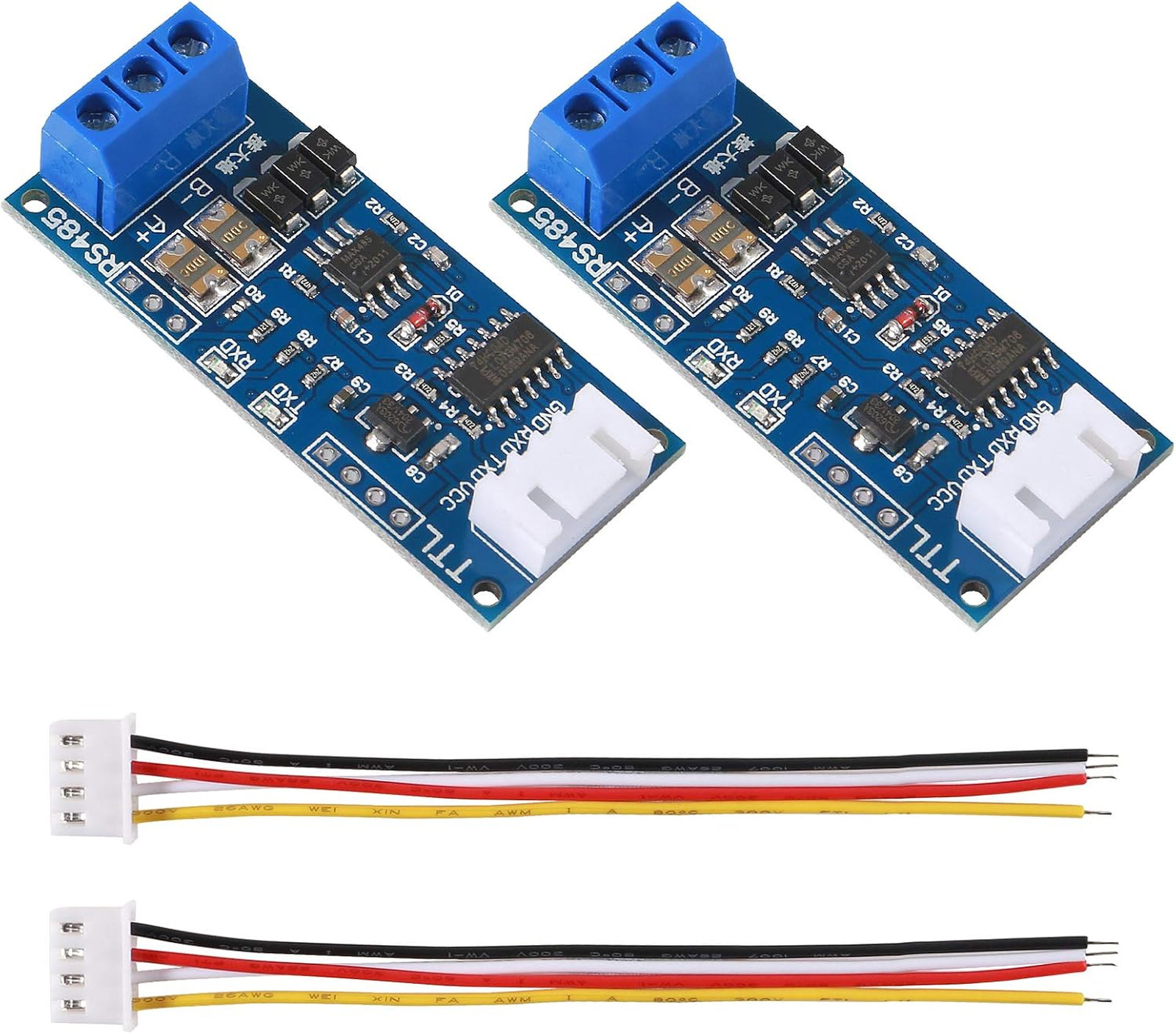 TTL to RS485 Adapter Module 3.3V 5V Level Converter 2 Pack with RXD TXD