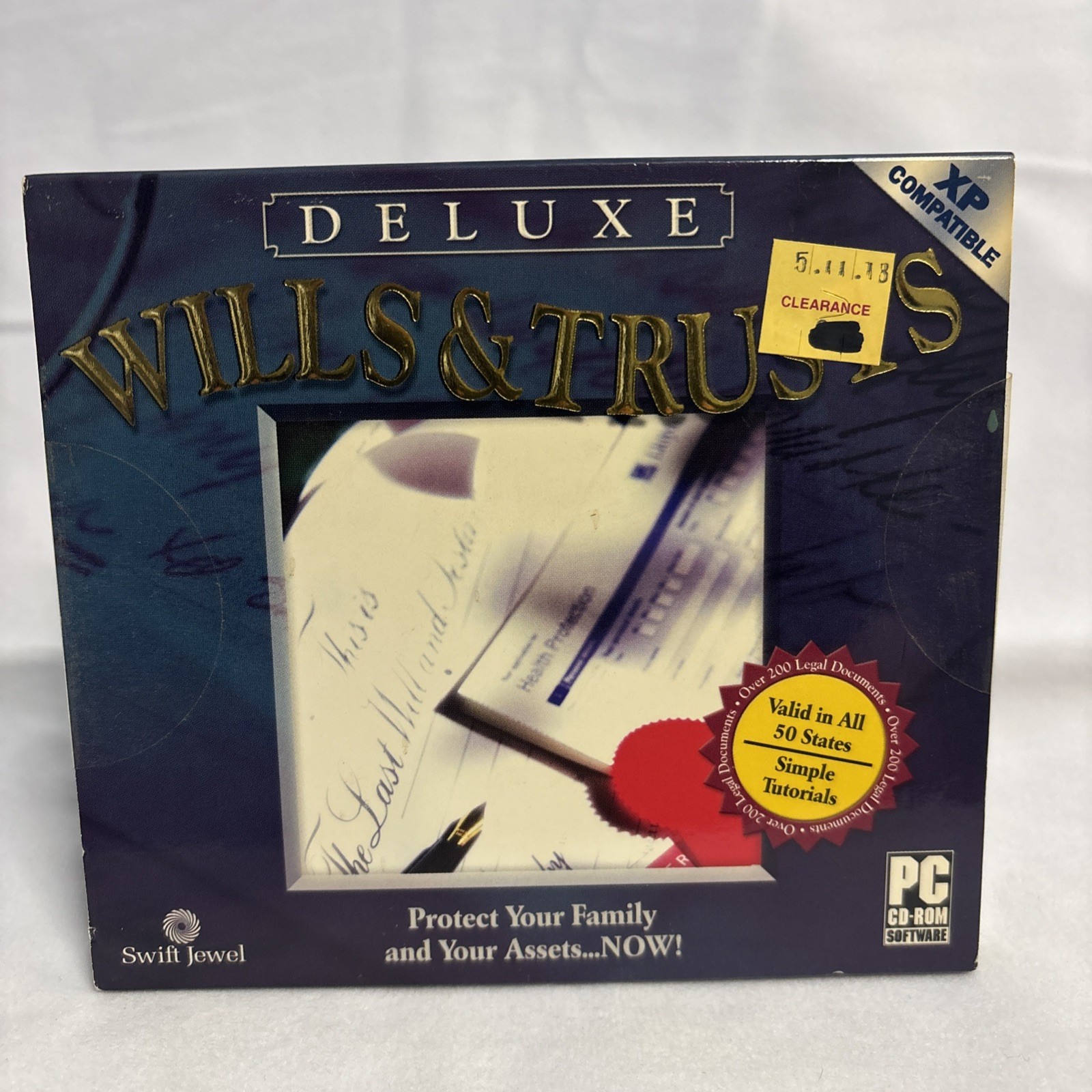 Deluxe Wills & Trusts (PC) Estate Planning CD-ROM Windows 98/XP Sealed