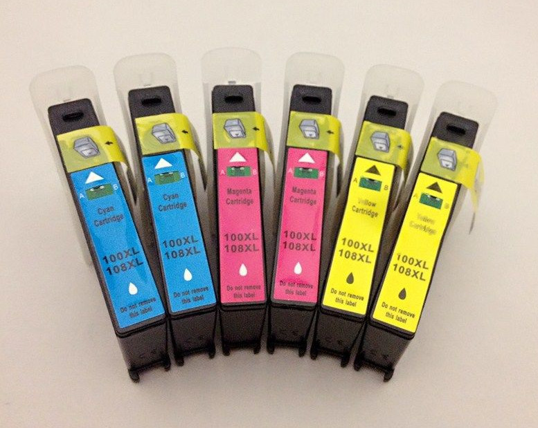 6PK 100XL CMY Ink Cartridge for Lexmark Pro805 Pro905 Pro901 V715W S605 S505 405
