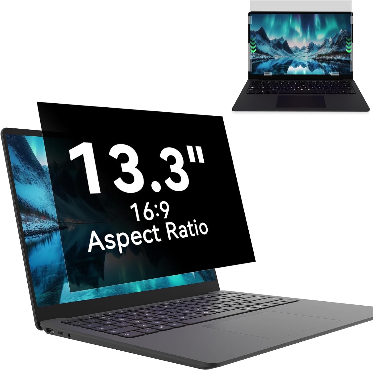 13.3 Inch Laptop Privacy Shield, Anti-Glare Blue Light Filter for HP Acer Lenovo
