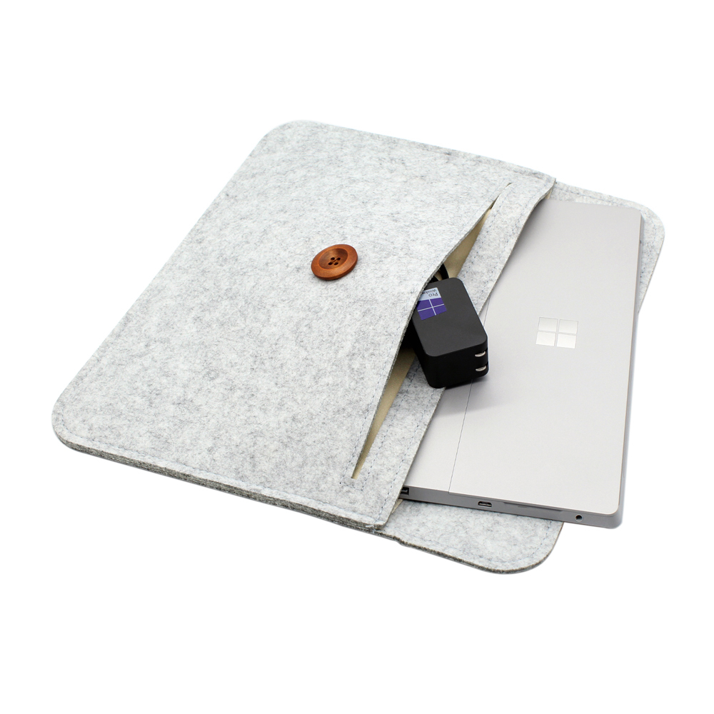 13-inch Tablet Case Felt Sleeve-Microsoft New Surface Pro 2017/ 4/ 3-Light Gray