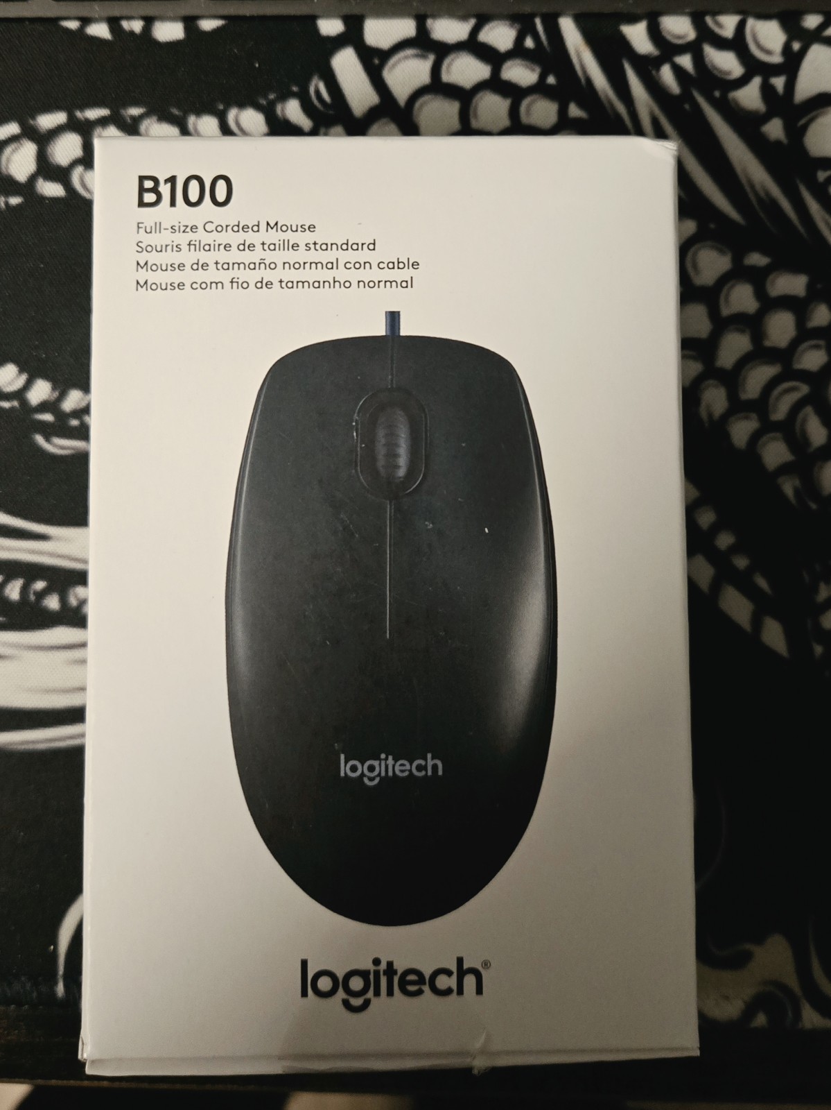 Logitech B100 Optical USB Mouse Black (910-001439) (M-U0026) - OPEN BOX / Unused