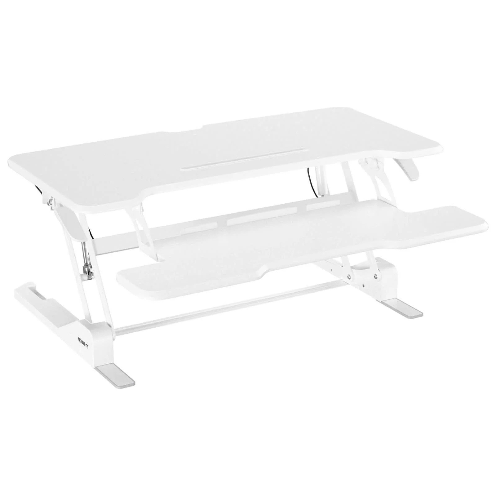 Mount-It MI-15005 Standing Desk Converter, 38" Adjustable Height, 33 lb, White